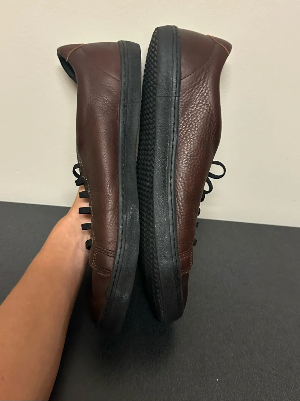 Birchbury Bramford Brown Leather Men's  Sneakers Size 12 Minimalist Shoes